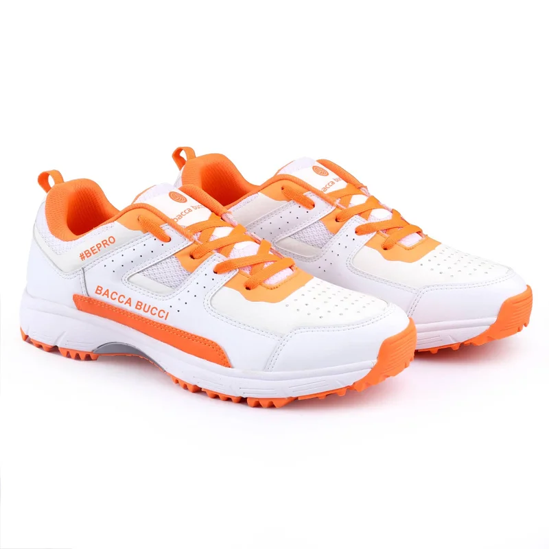 Bacca Bucci Orange Wicket Wings Pro Performance Cricket Shoes for Men | Best Price UAE
